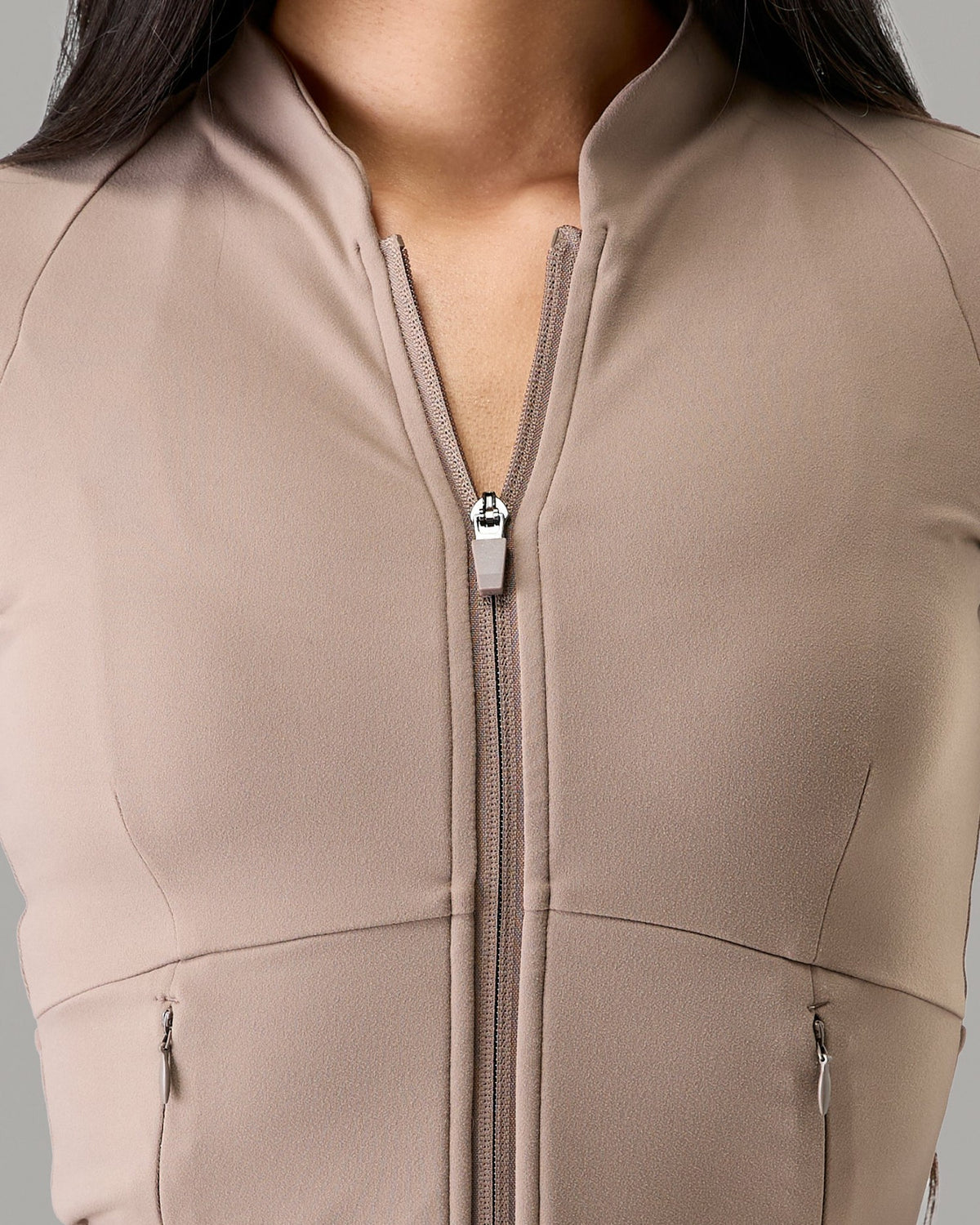 Aura Sculpt Jacket - Mocha - Workout Clothes For Women | Alphalete