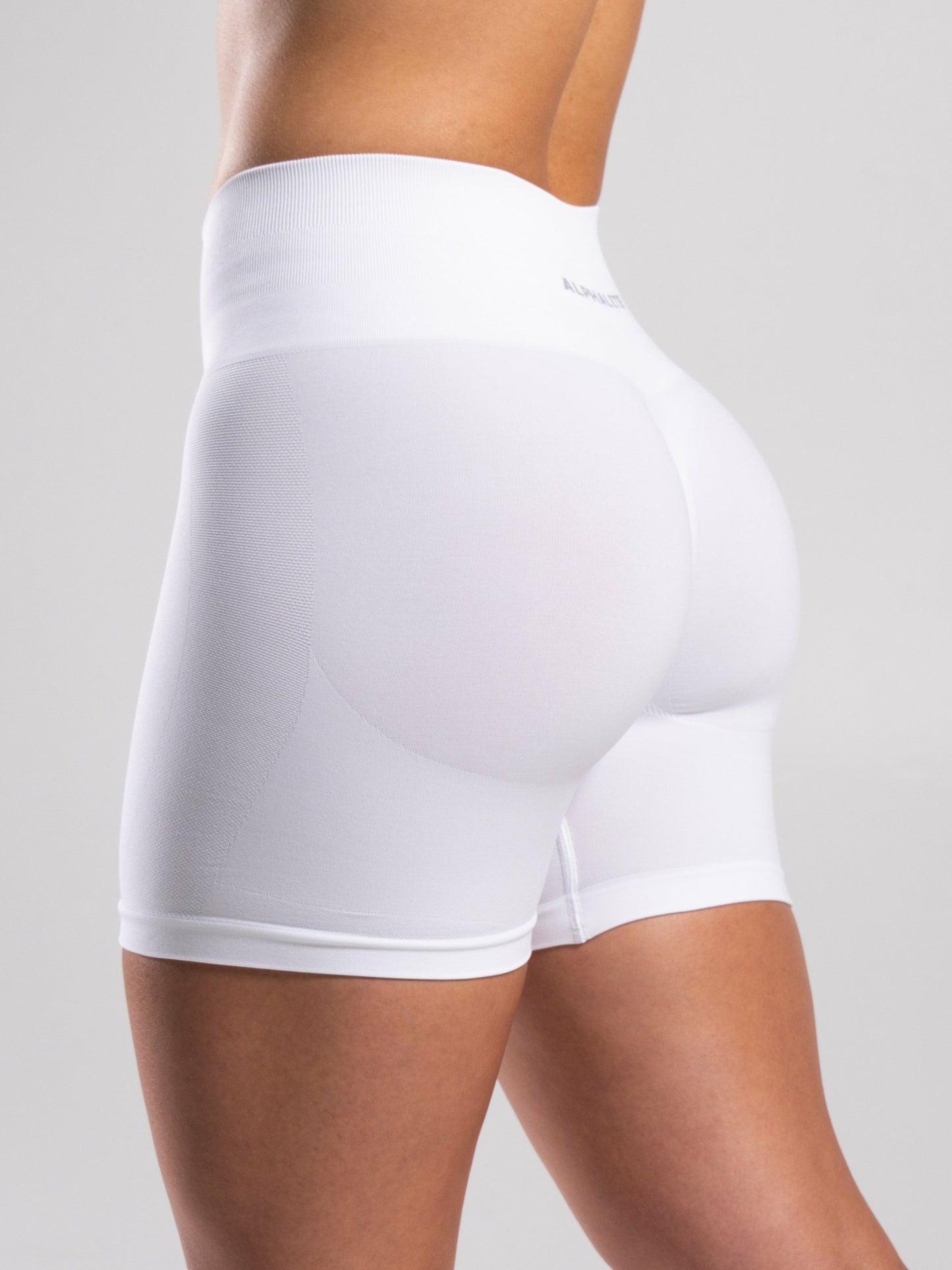 Pump Mid Rise Short - White - Workout Clothes For Women | Alphalete