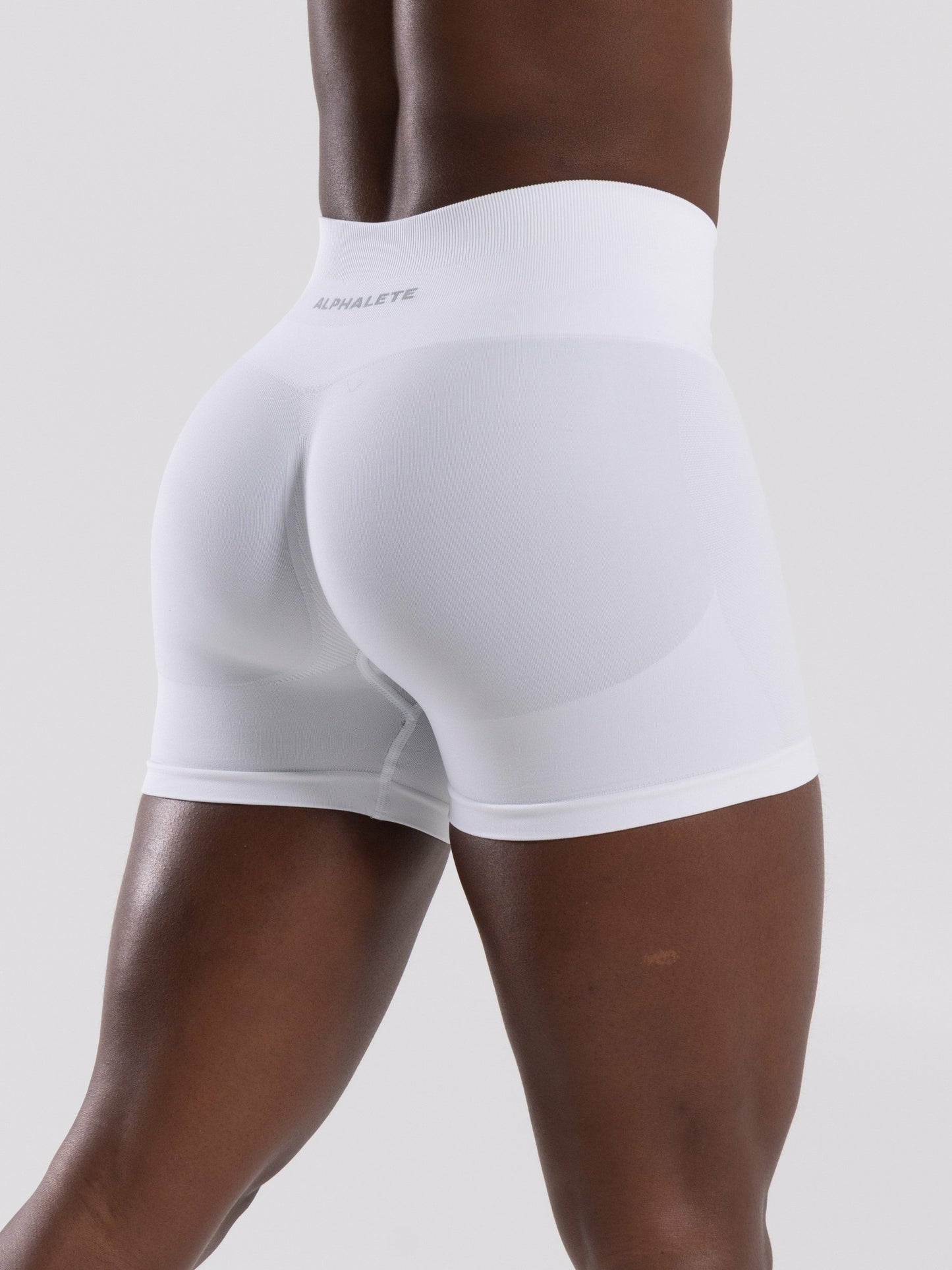 Pump Mid Rise Short - White - Workout Clothes For Women | Alphalete