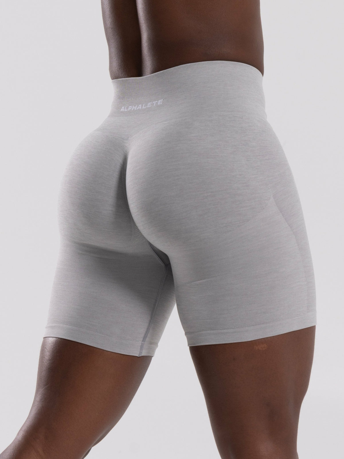 Pump Mid Rise Biker Short - LT Heather | Alphalete