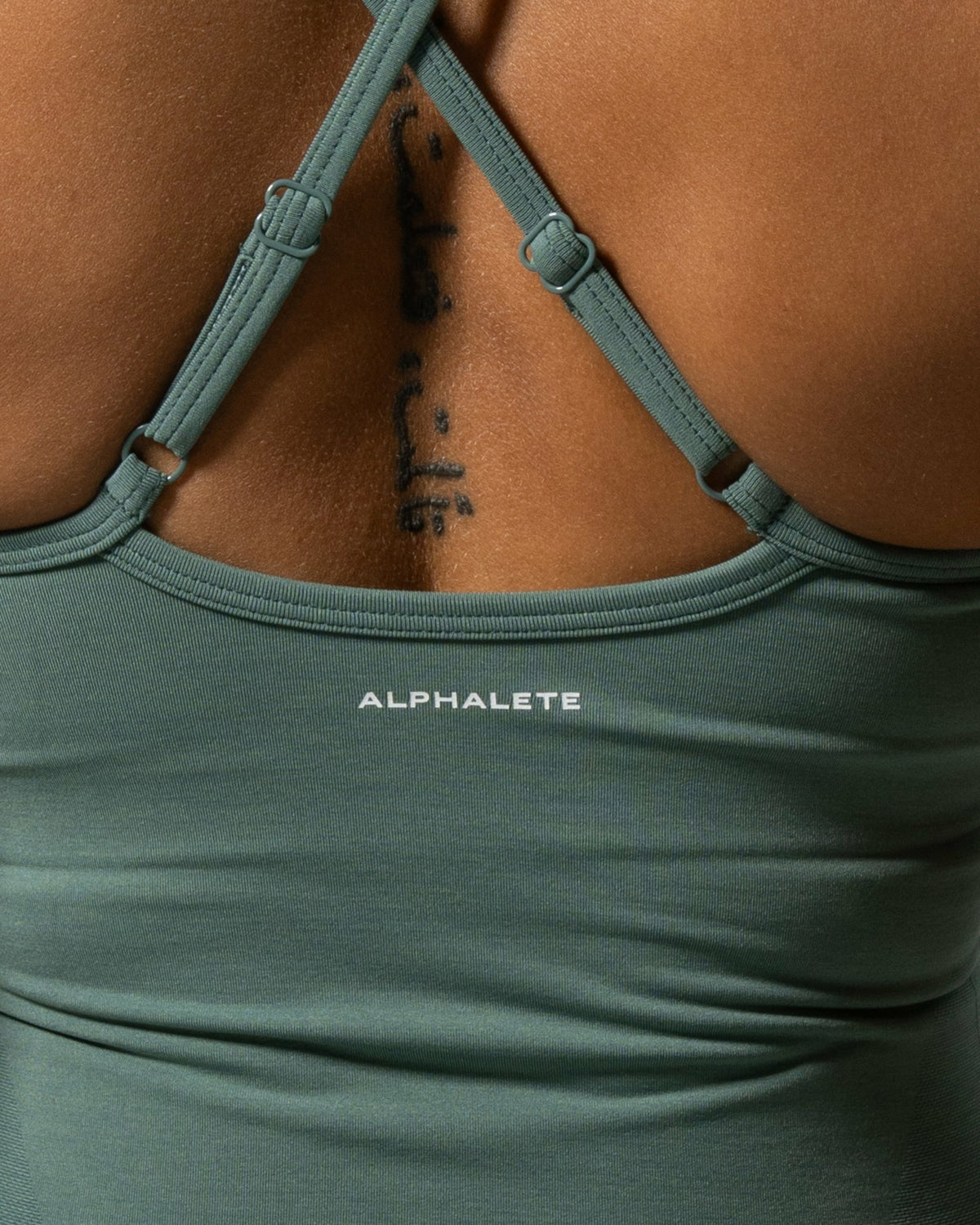 Crossed Push Tank - Juniper Green | Alphalete