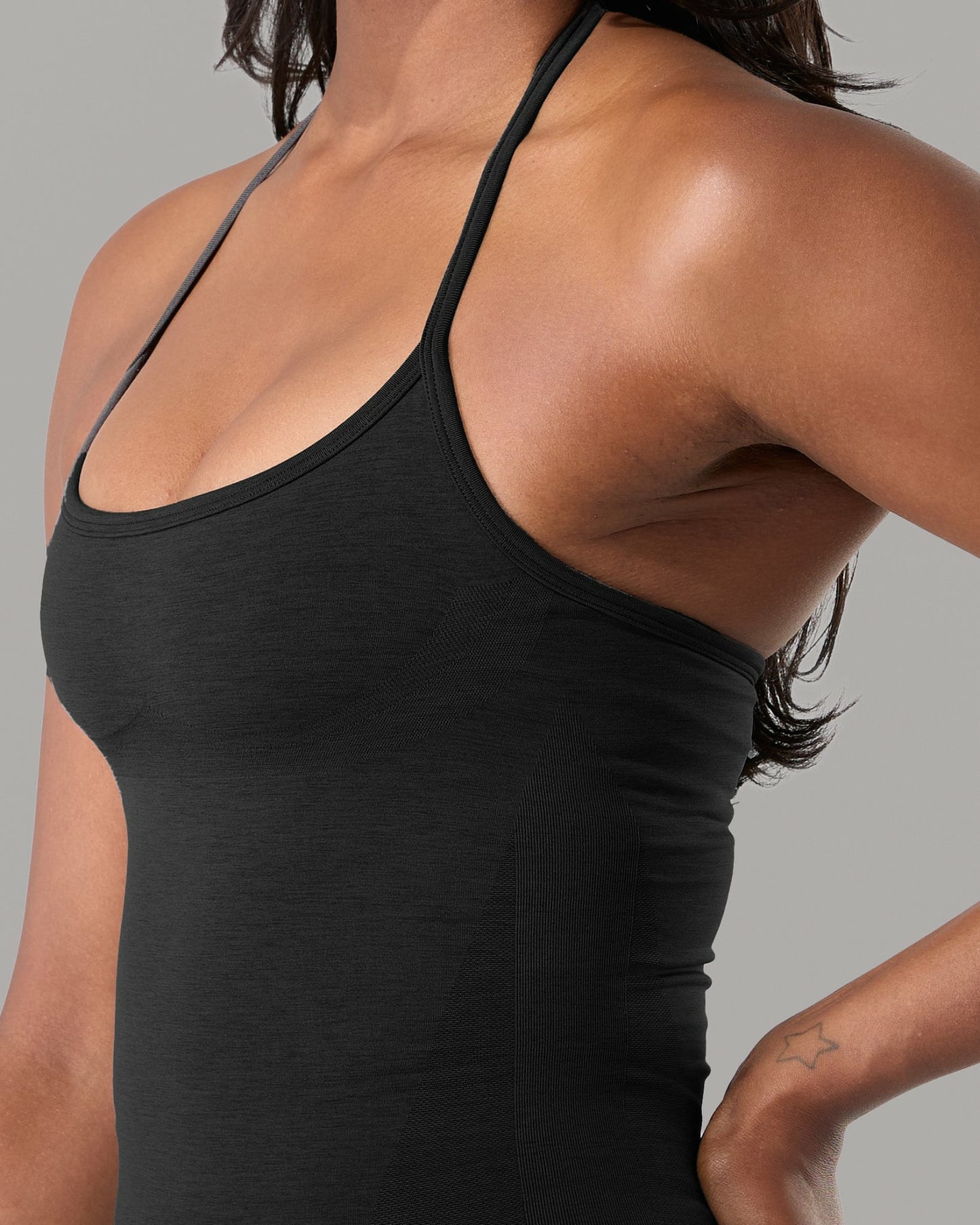 Halter Push Tank - Black - Workout Clothes For Women | Alphalete