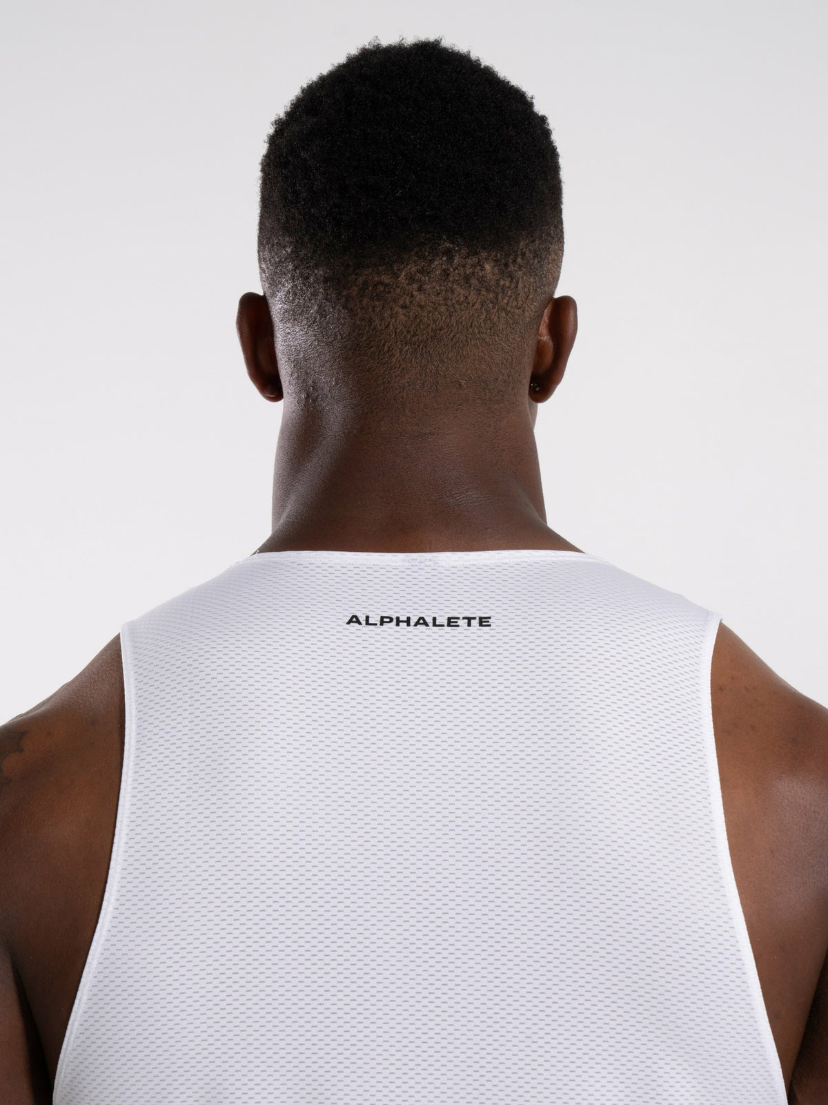 Base Cutoff - White - Mens Workout Tee | Alphalete