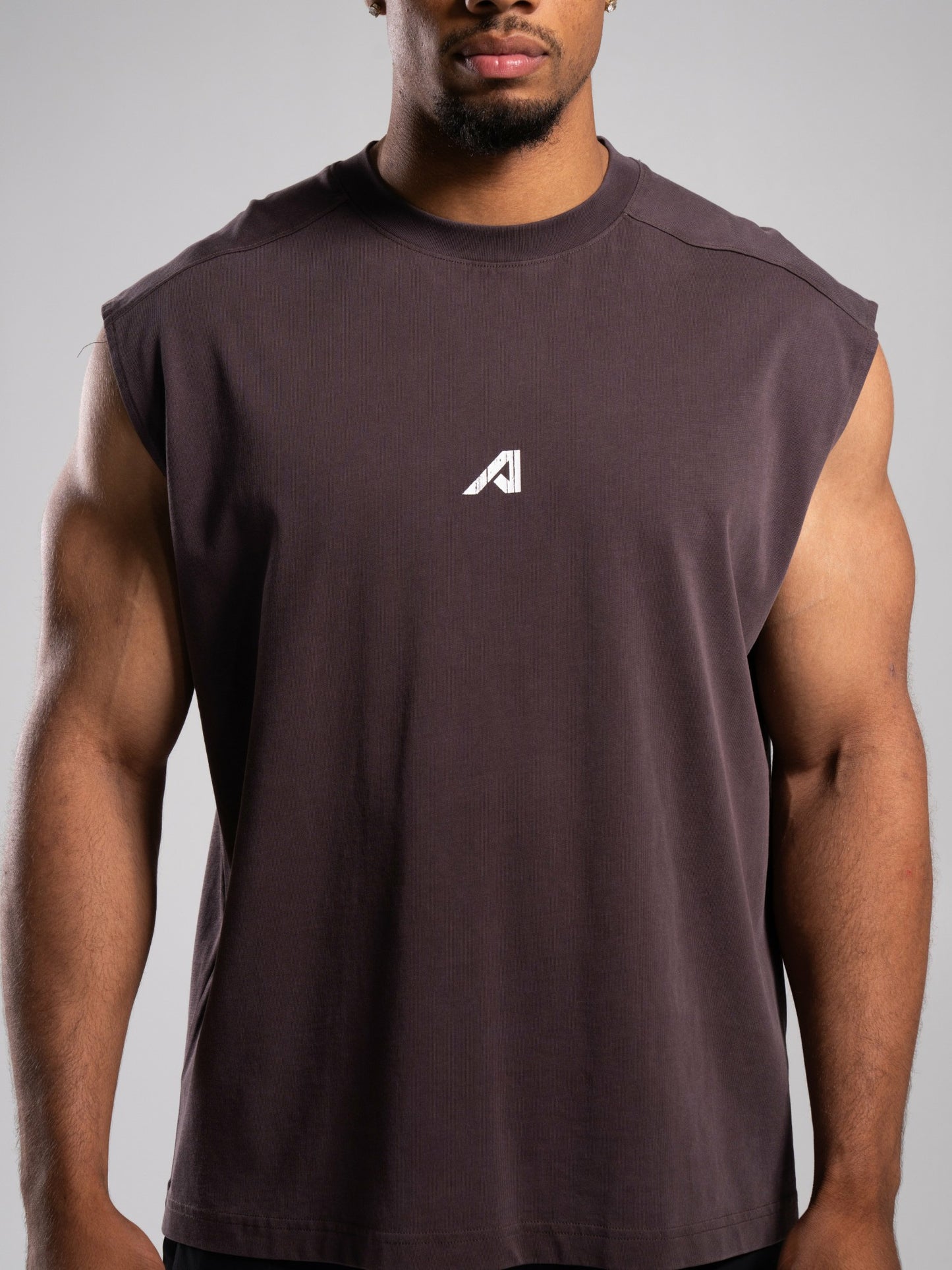 Stone Wash Alpha Tank - Walnut - Mens Workout Tee | Alphalete