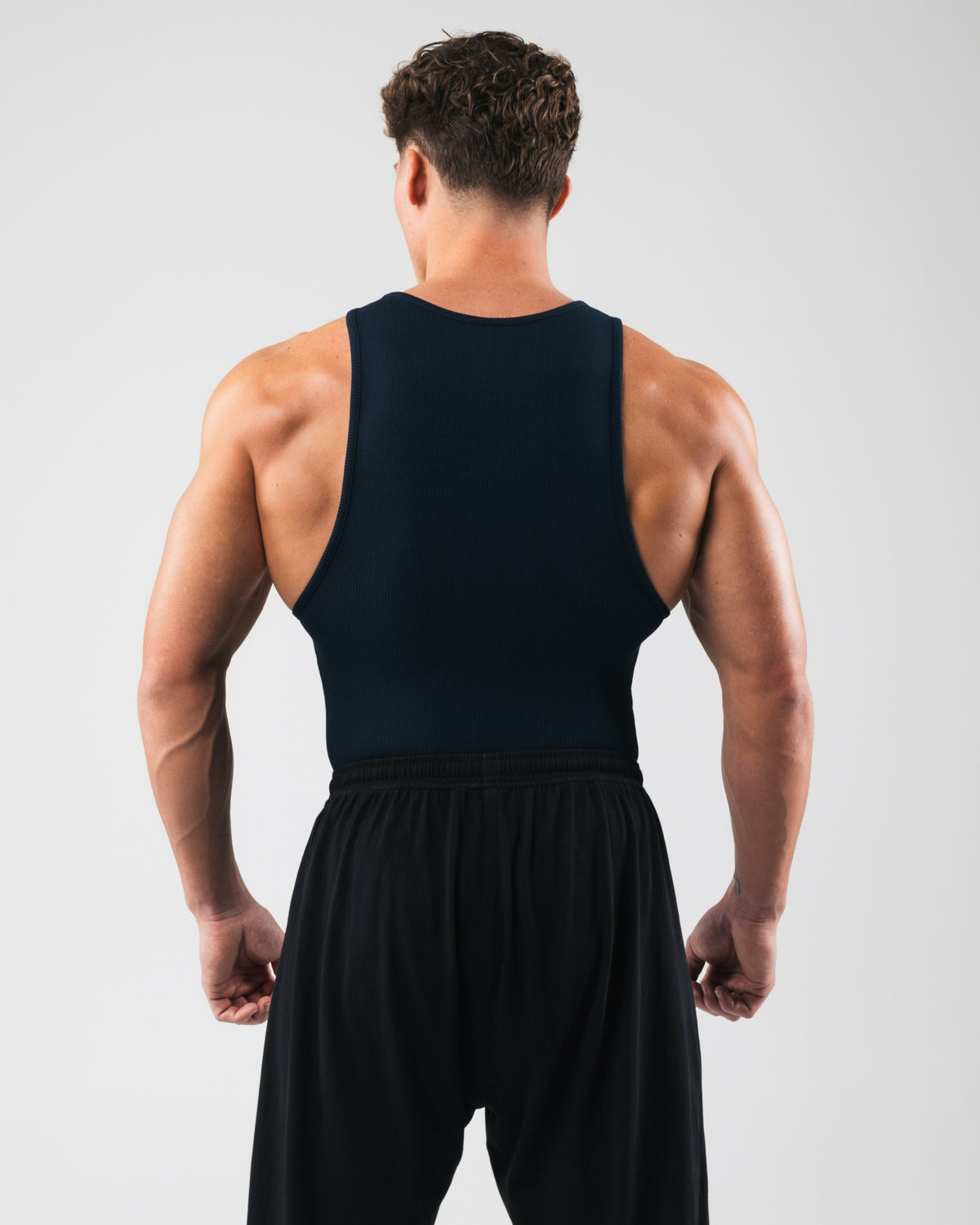 Zero Ribbed Tank 2pk - Navy - Mens Workout Tee | Alphalete