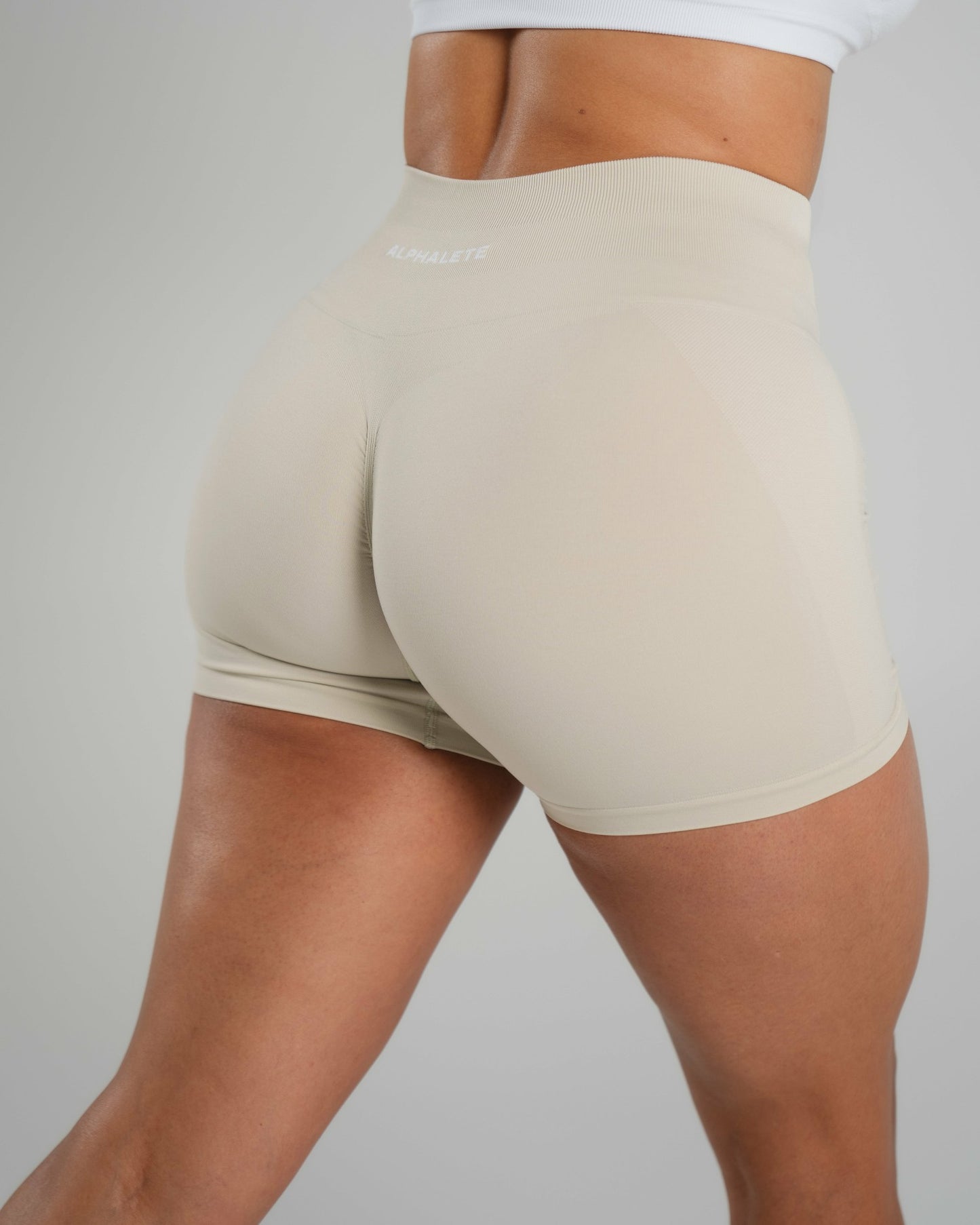 Amplify Mid Rise Short - Wheat - Workout Clothes For Women | Alphalete