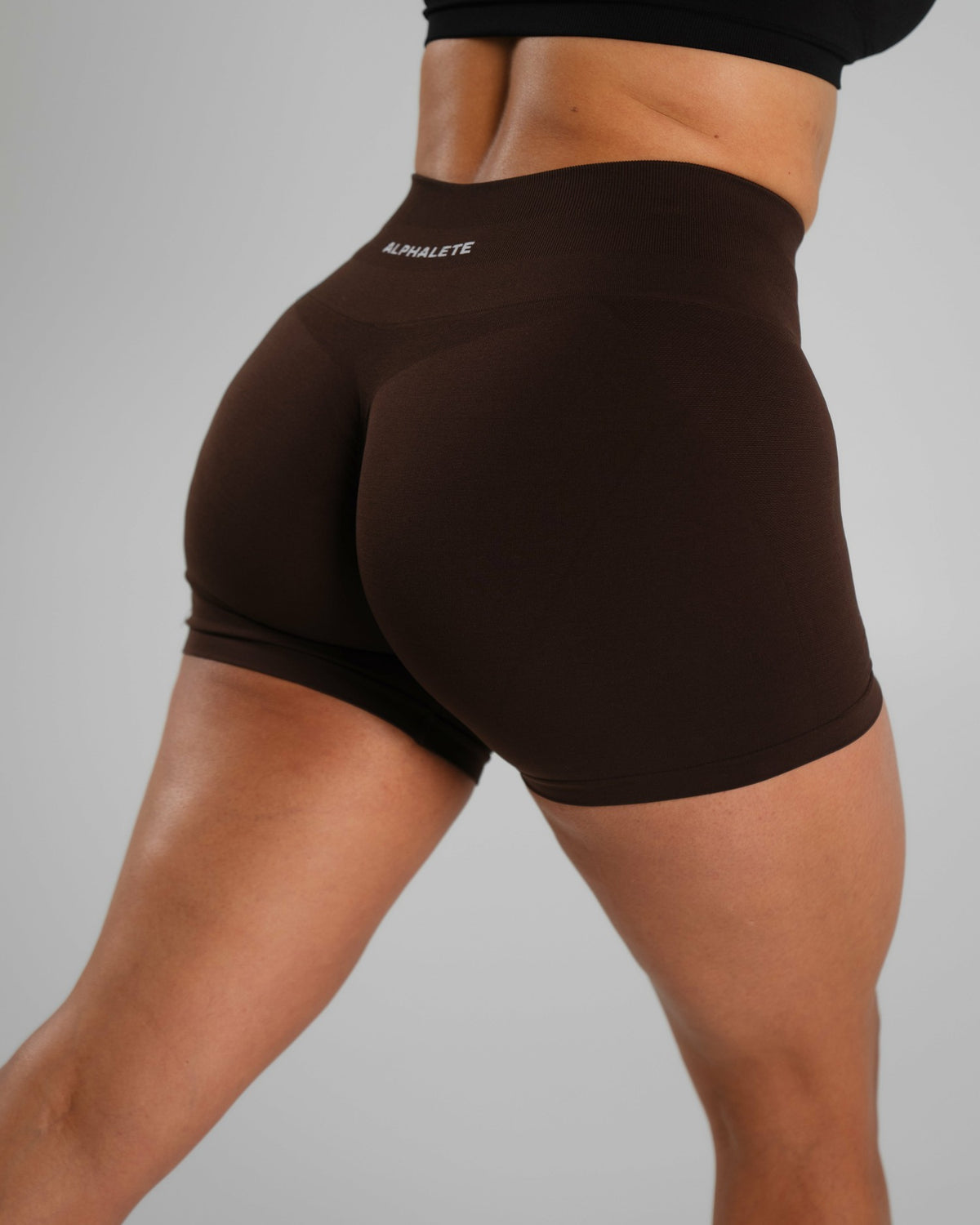 Amplify Mid Rise Short - Espresso | Alphalete