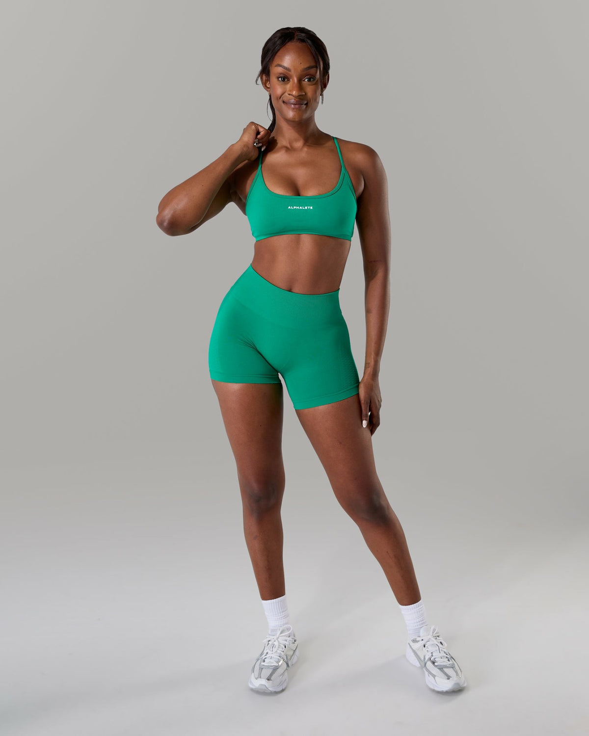 Amplify Open Back Bra - Grove - Best Sports Bra | Alphalete