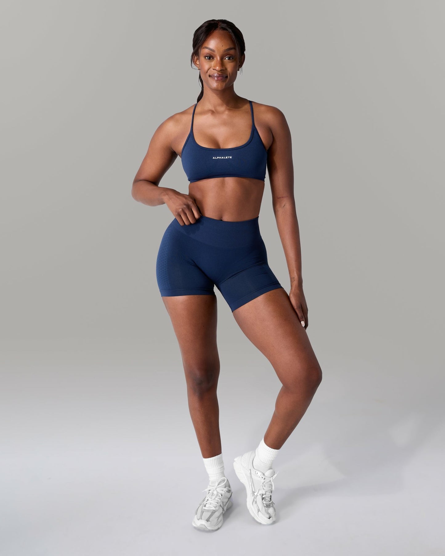 Amplify Open Back Bra - Anchor - Best Sports Bra | Alphalete