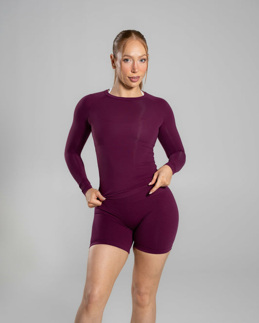 Soft Curve LS - Mulberry - Workout Clothes For Women | Alphalete
