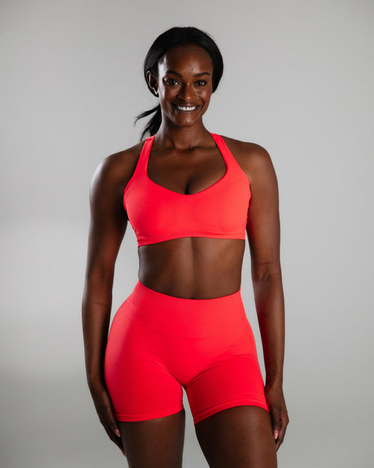 Elevate Bra - Neon Red - Best Sports Bra | Alphalete