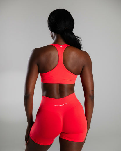 Elevate Bra - Neon Red - Best Sports Bra | Alphalete