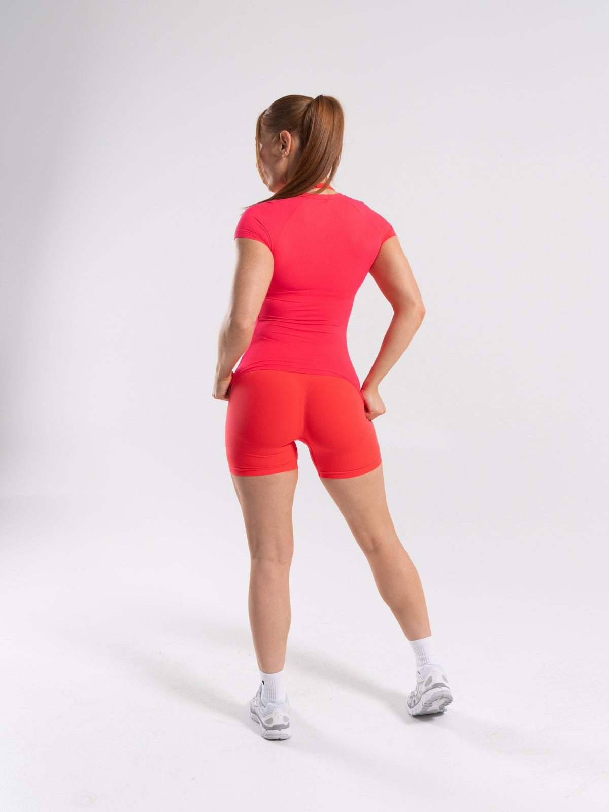 Softcurve Tee - Neon Red - Workout Clothes For Women | Alphalete
