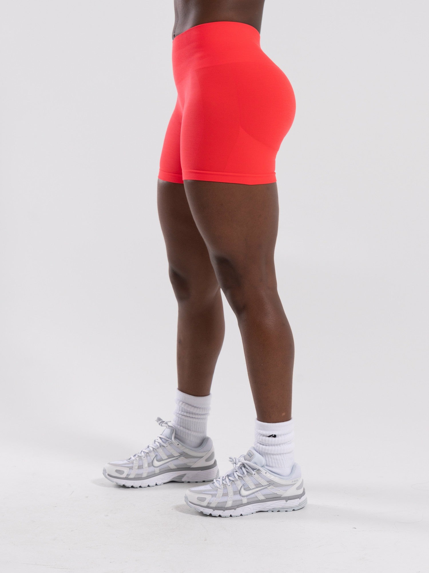 Pump Mid Rise Short - Neon Red - Workout Clothes For Women | Alphalete