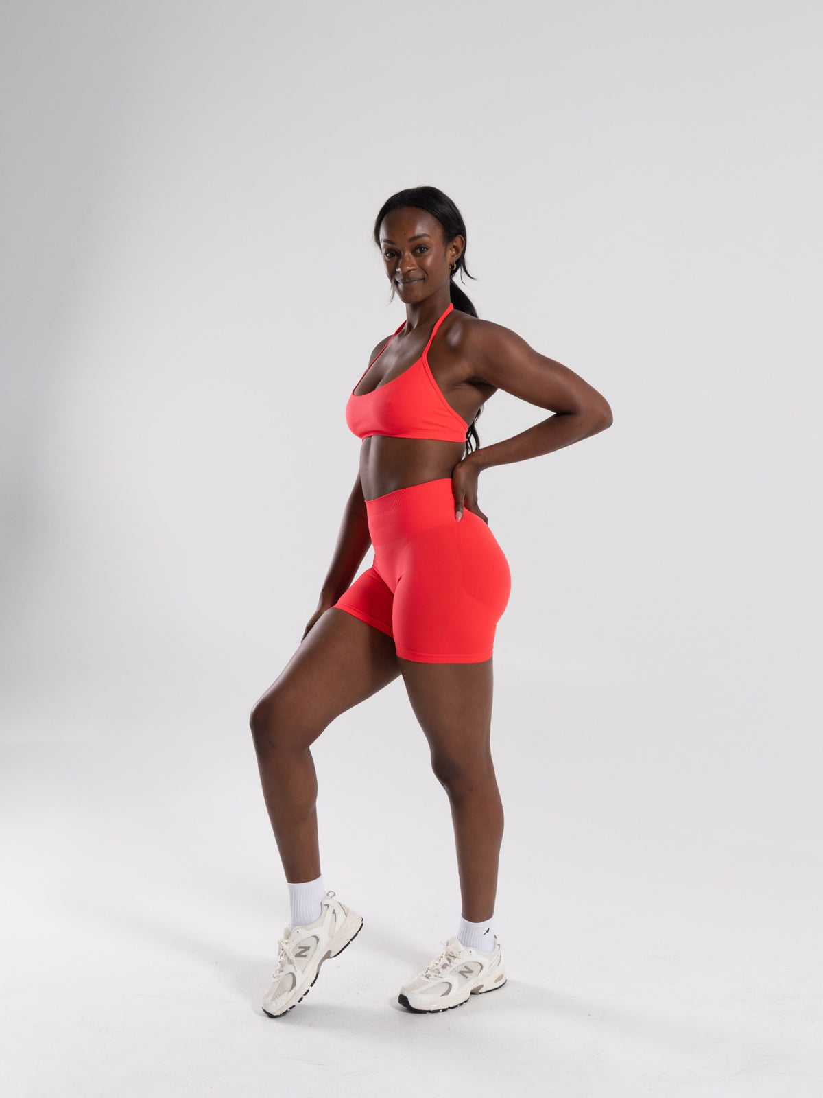 Pump High Rise Short - Neon Red | Alphalete