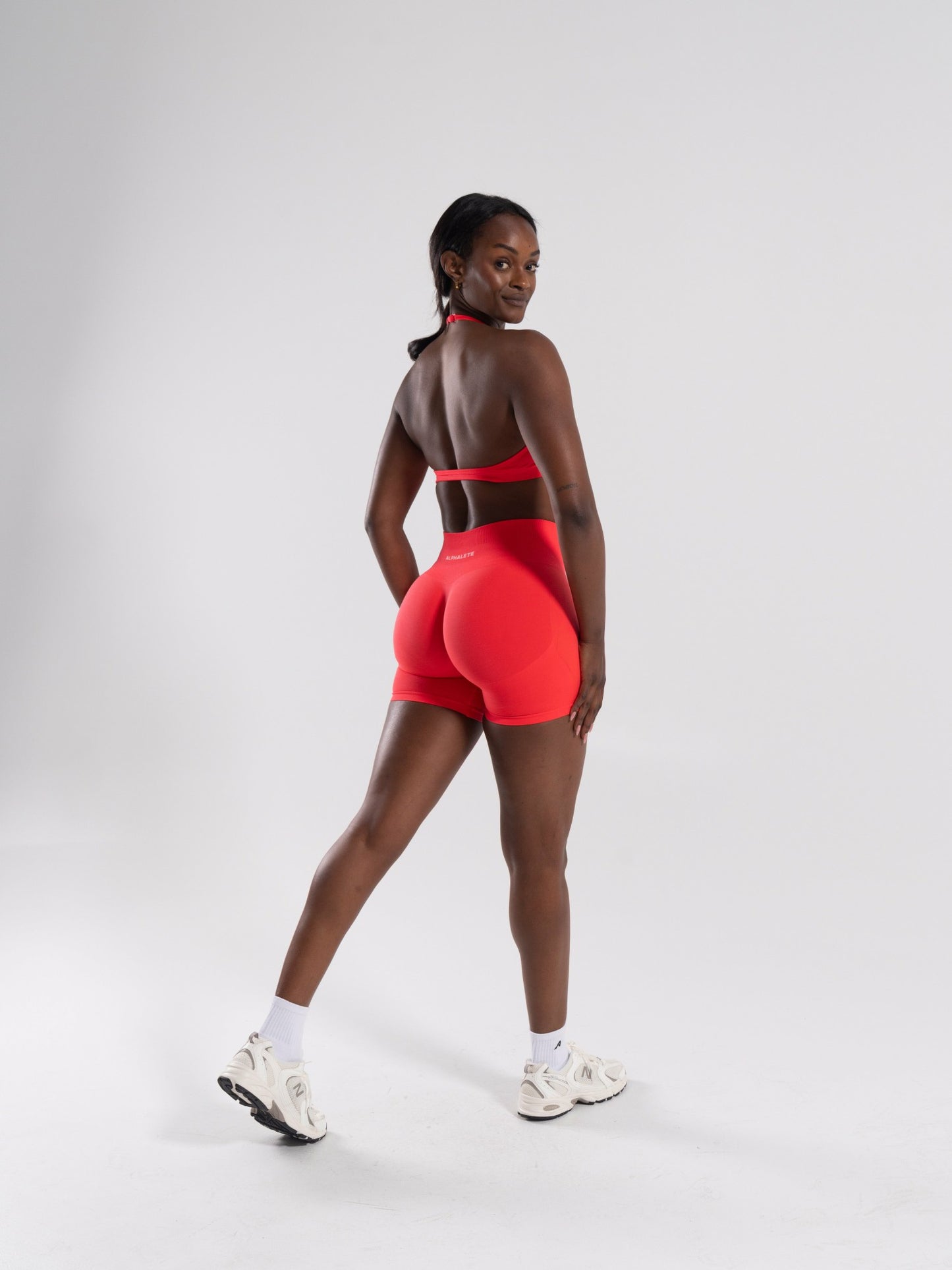 Pump High Rise Short - Neon Red | Alphalete