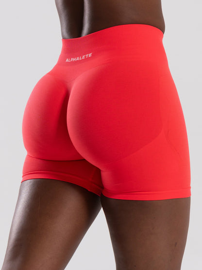 Pump High Rise Short - Neon Red | Alphalete