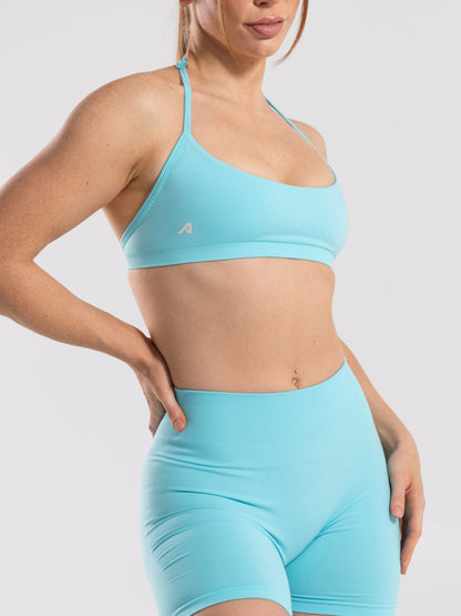 Amplify Minimal Bra - Aqua Blue - Best Sports Bra | Alphalete