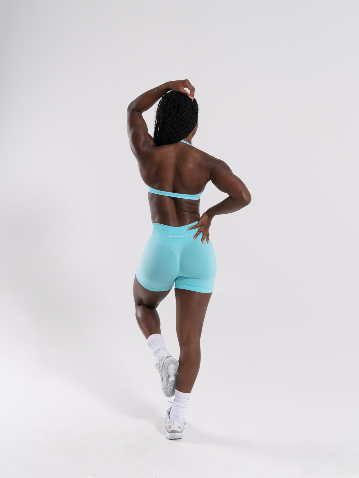 Pump Mid Rise Short - Aqua Blue | Alphalete