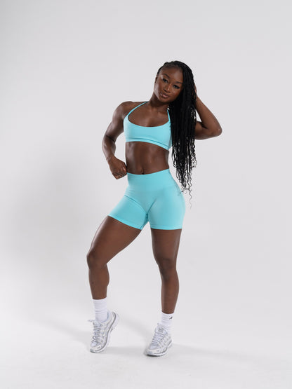 Pump Mid Rise Short - Aqua Blue | Alphalete