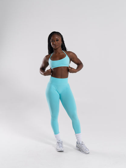 Pump Mid Rise Legging - Aqua Blue | Alphalete