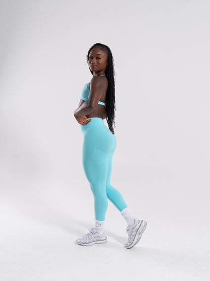 Pump Mid Rise Legging - Aqua Blue | Alphalete
