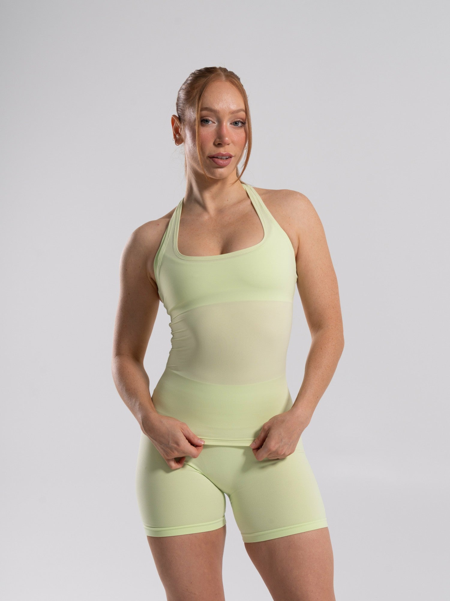 Softcurve Racer Tank Long - Citrus Frost | Alphalete