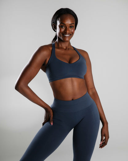 Elevate Bra - Dusty Navy - Best Sports Bra | Alphalete