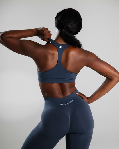Elevate Bra - Dusty Navy - Best Sports Bra | Alphalete