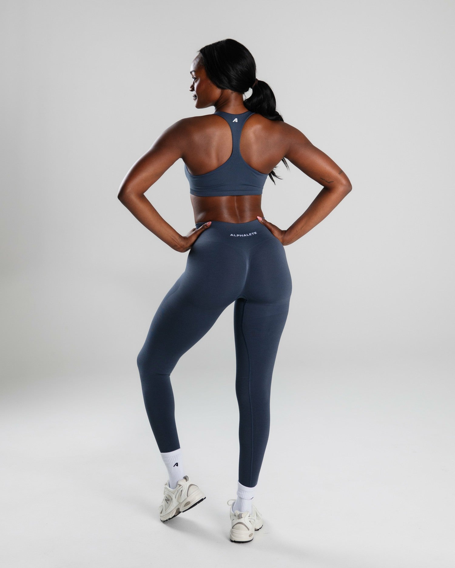 Elevate Bra - Dusty Navy - Best Sports Bra | Alphalete