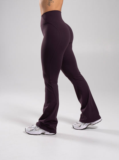 Aura Ultra-High Rise Flared Pant - Black Garnet | Alphalete