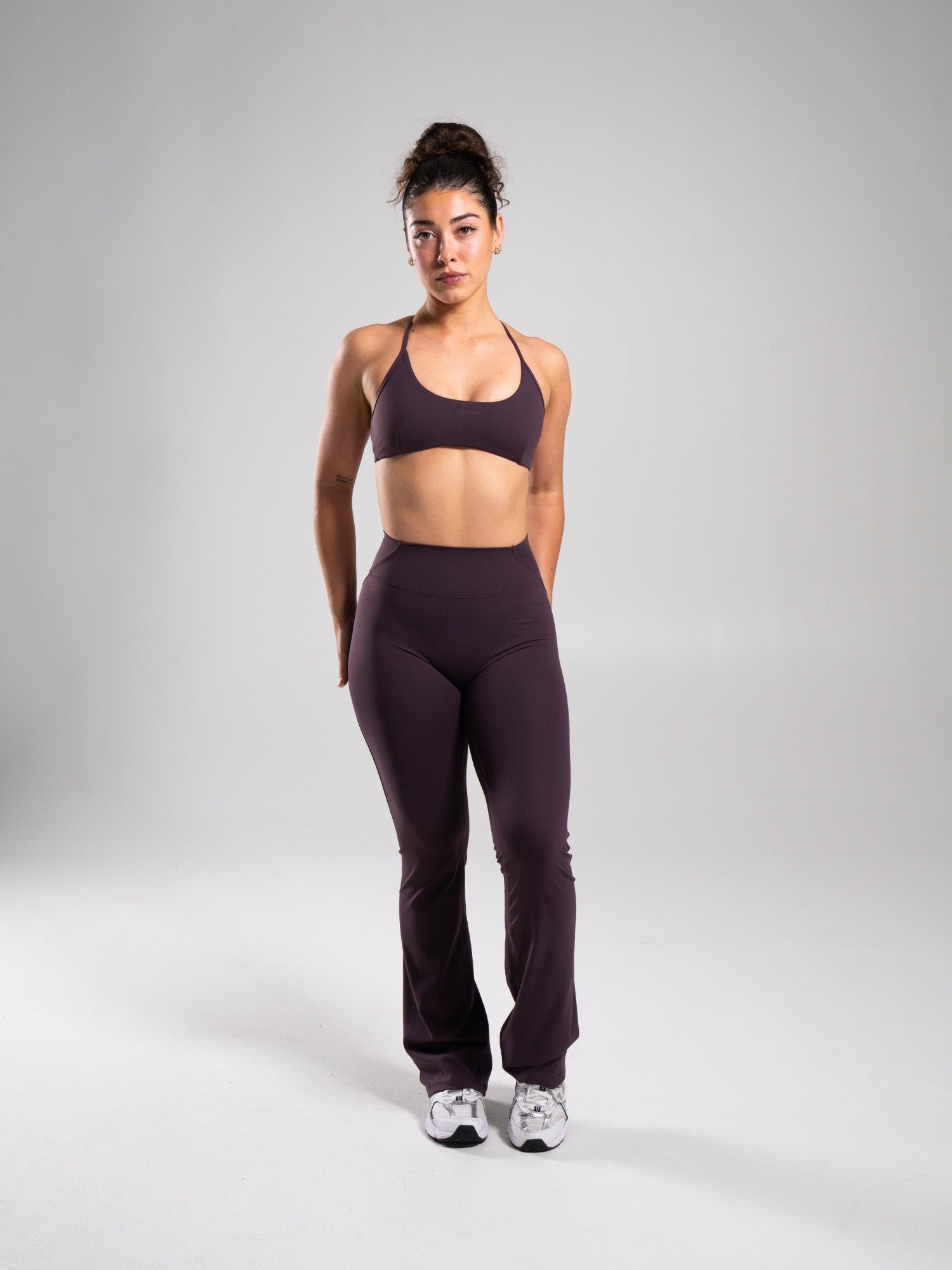 Aura Ultra-High Rise Flared Pant - Black Garnet | Alphalete