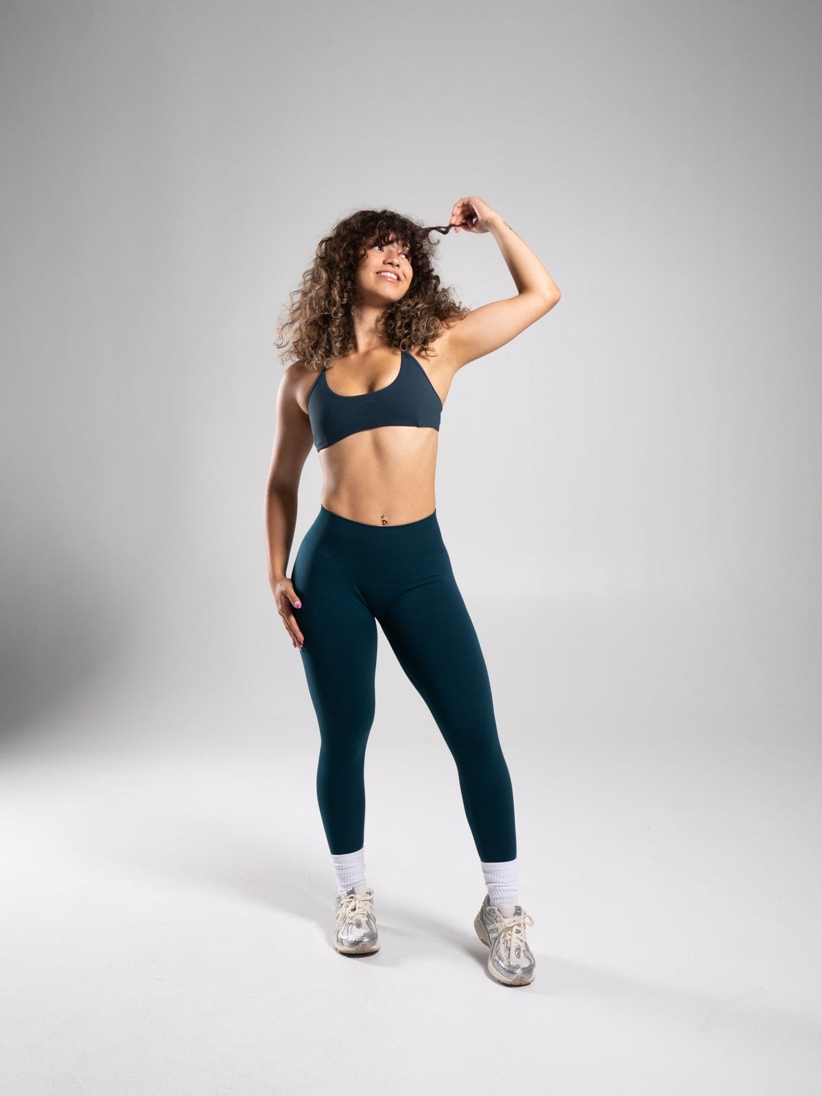 Pump Mid Rise Legging - Deep Sea | Alphalete