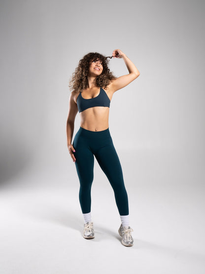 Pump Mid Rise Legging - Deep Sea | Alphalete