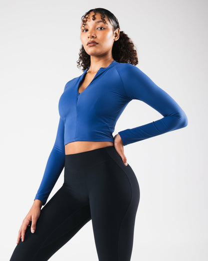 KDM LS Zip Bra - Reign - Best Sports Bra | Alphalete
