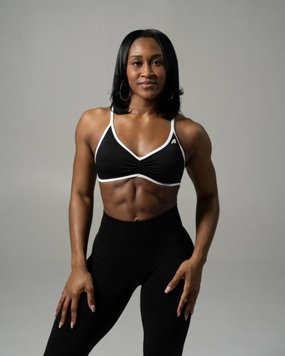 Sandy Bra - Black Contrast - Best Sports Bra | Alphalete