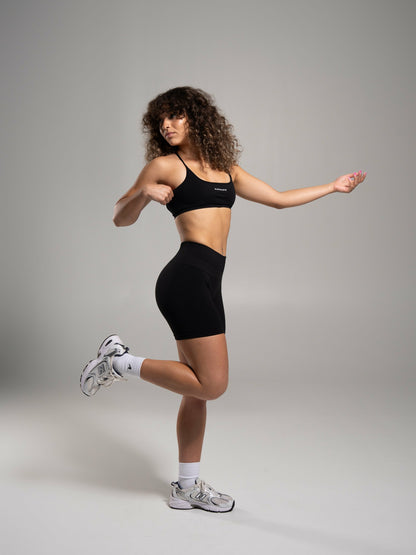 Pump Mid Rise Short - Black - Workout Clothes For Women | Alphalete