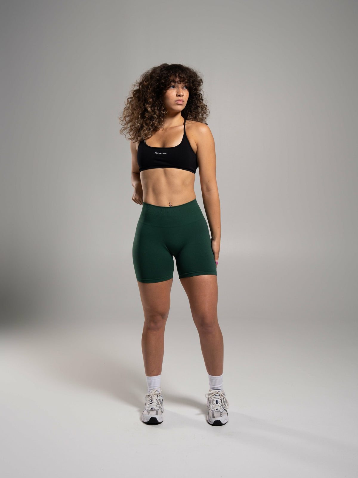 Pump Mid Rise Short - Court Green | Alphalete