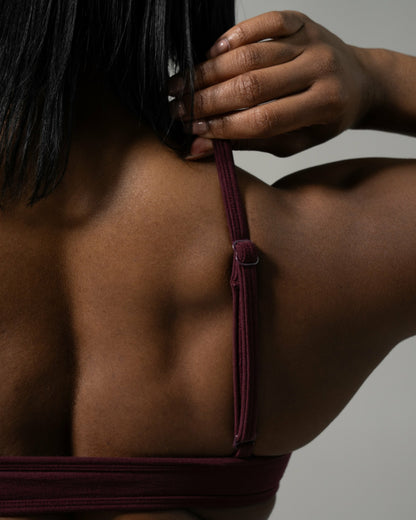 Sandy Bra - Merlot - Best Sports Bra | Alphalete