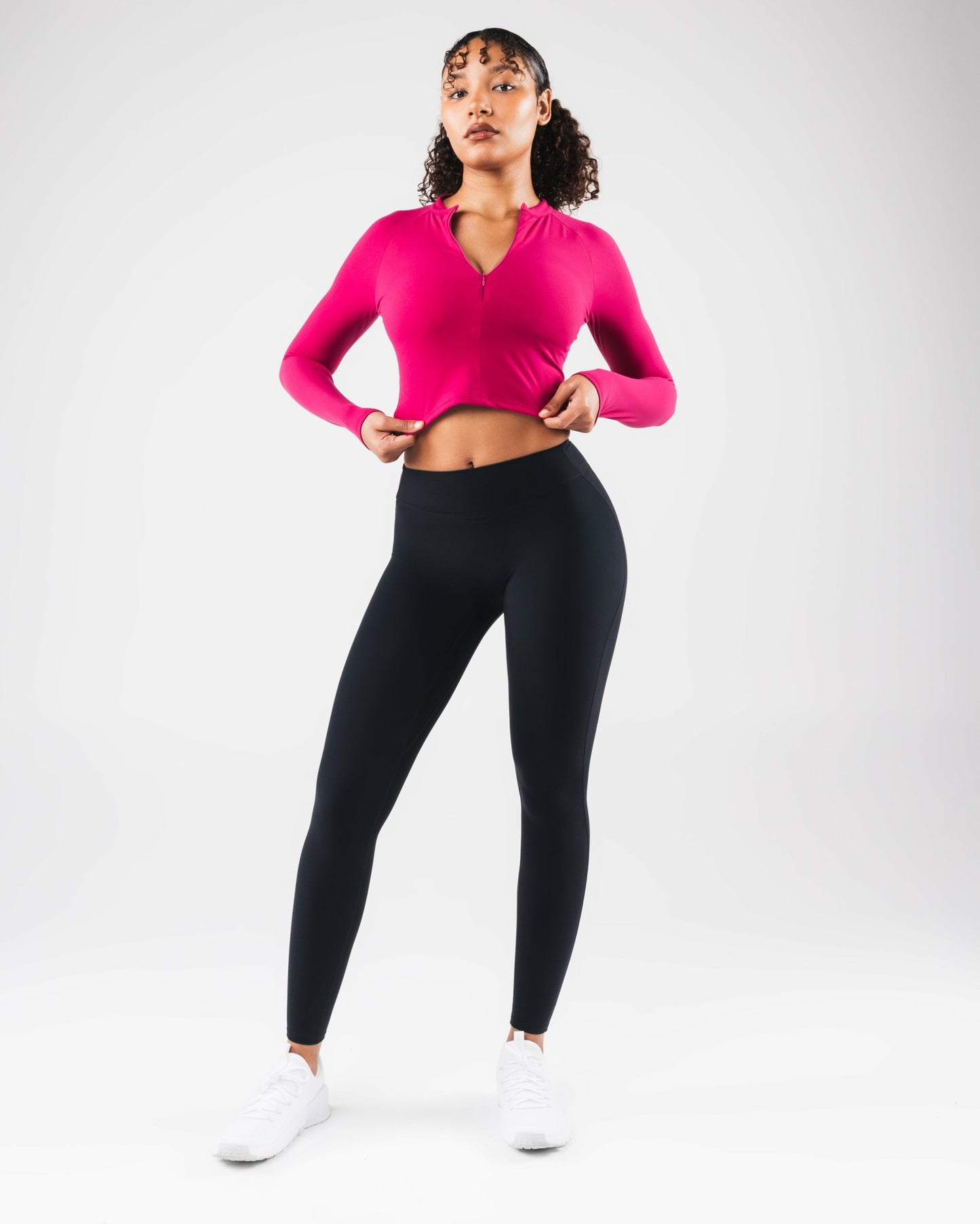 KDM LS Zip Bra - Berry - Best Sports Bra | Alphalete