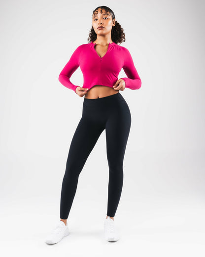 KDM LS Zip Bra - Berry - Best Sports Bra | Alphalete