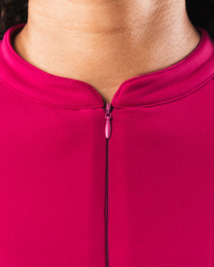 KDM LS Zip Bra - Berry - Best Sports Bra | Alphalete