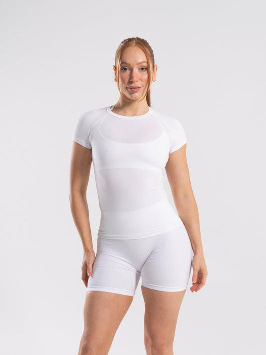 Softcurve Tee - White - Workout Clothes For Women | Alphalete