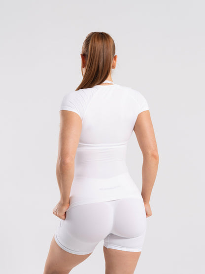 Softcurve Tee - White - Workout Clothes For Women | Alphalete