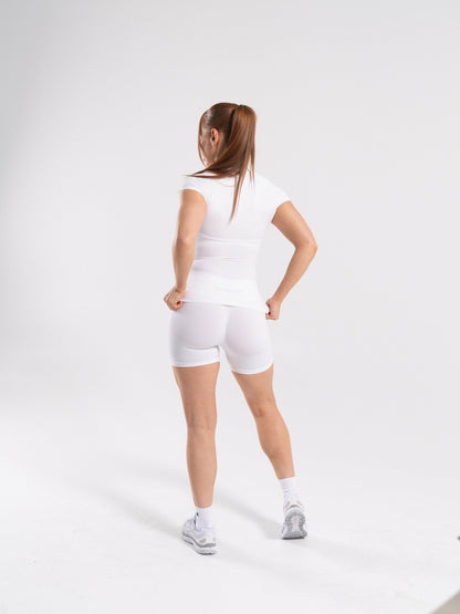 Softcurve Tee - White - Workout Clothes For Women | Alphalete