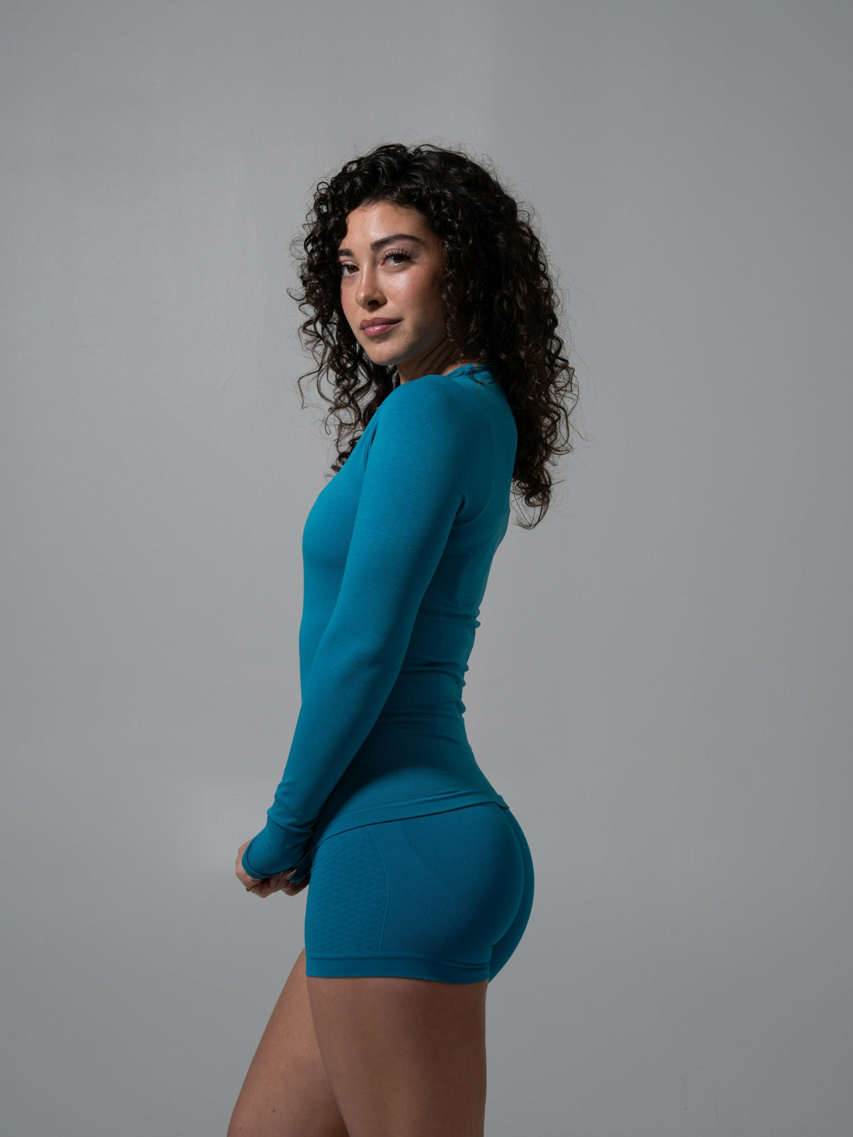 Amplify LS Long - Tidal Teal - Workout Clothes | Alphalete