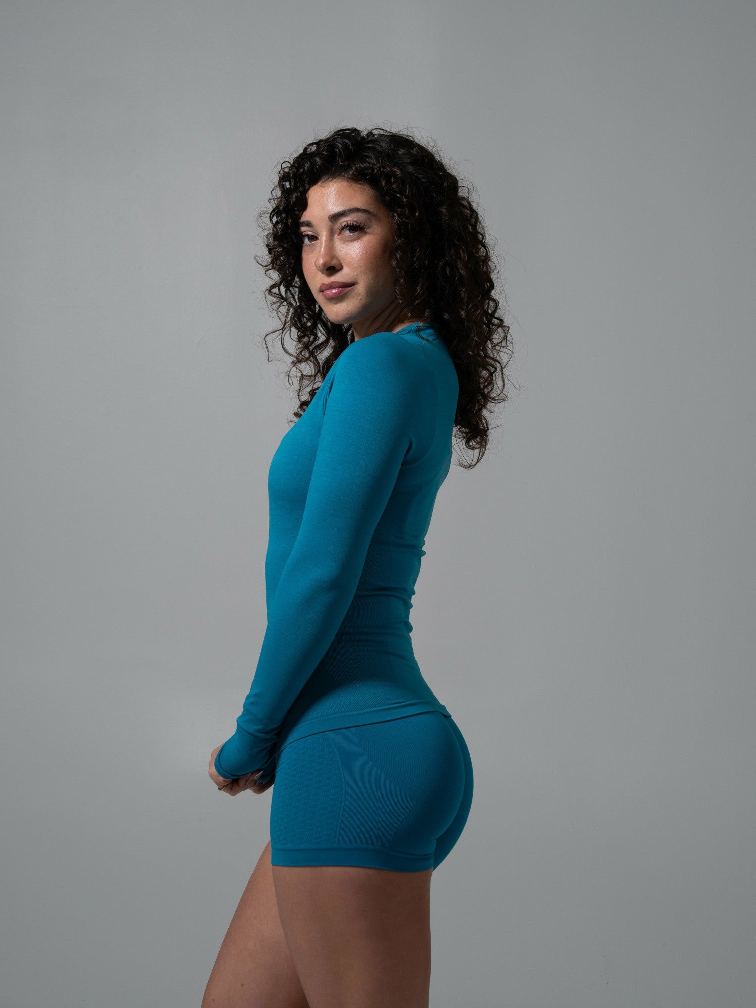 Amplify LS Long - Tidal Teal - Workout Clothes | Alphalete