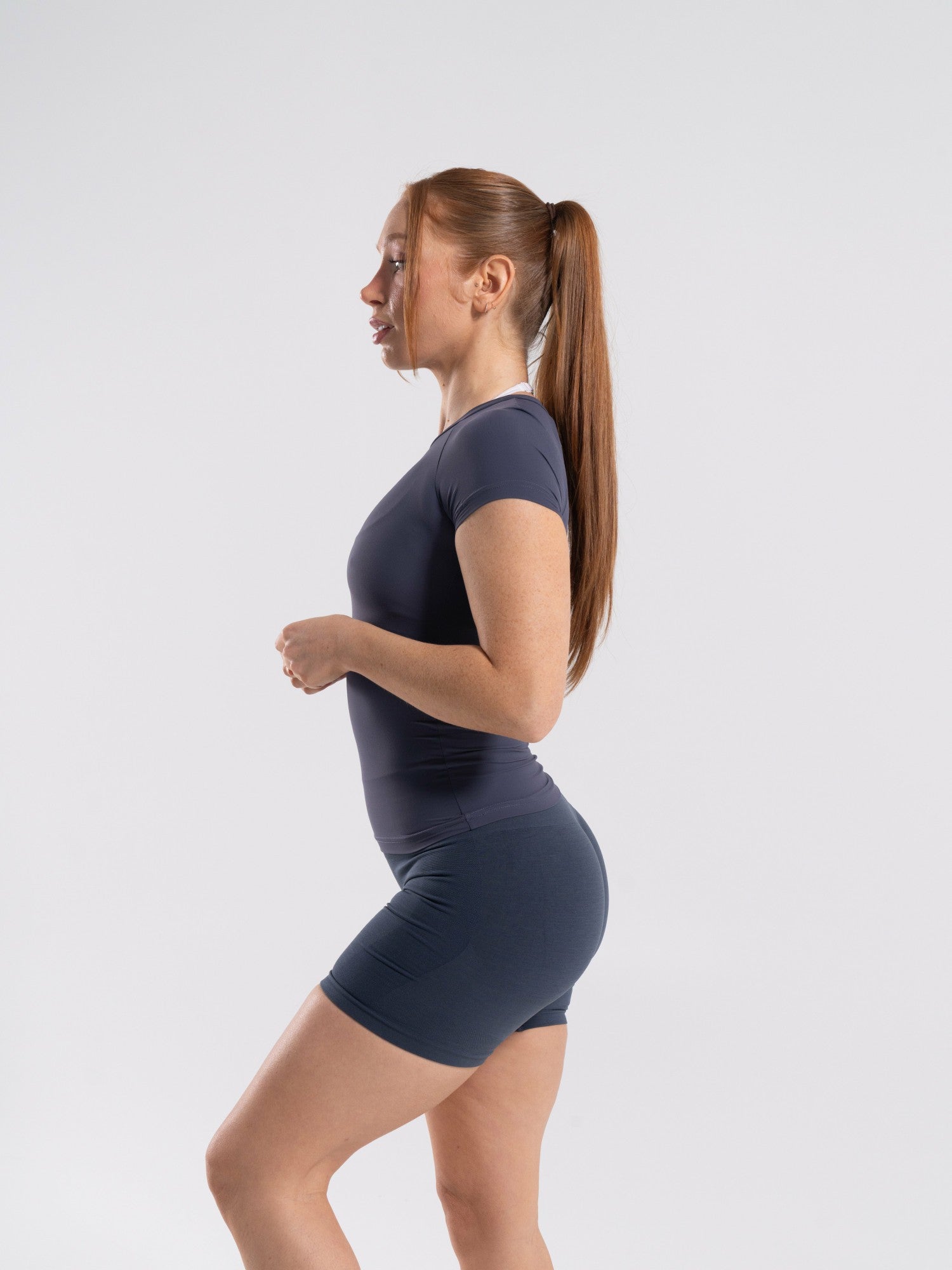 Softcurve Tee - Dusty Navy - Workout Clothes For Women | Alphalete