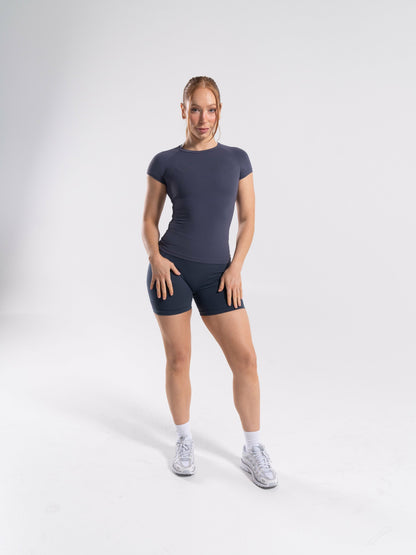 Softcurve Tee - Dusty Navy - Workout Clothes For Women | Alphalete
