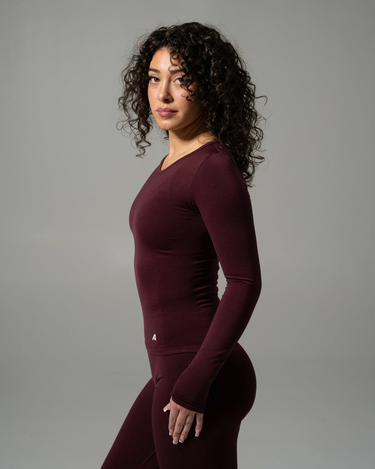Glass LS - Merlot - Workout Clothes | Alphalete
